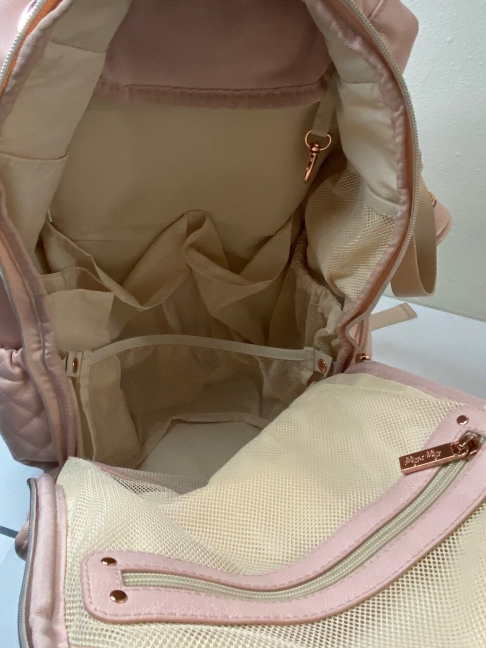 Itzy Ritzy Diaper Bag Backpack Pink Quilted Baby Bag Set - Picture 13 of 16